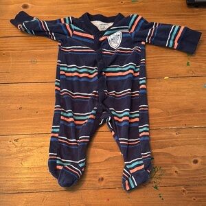 Carter's Blue and Orange‎ Footies with Stripes